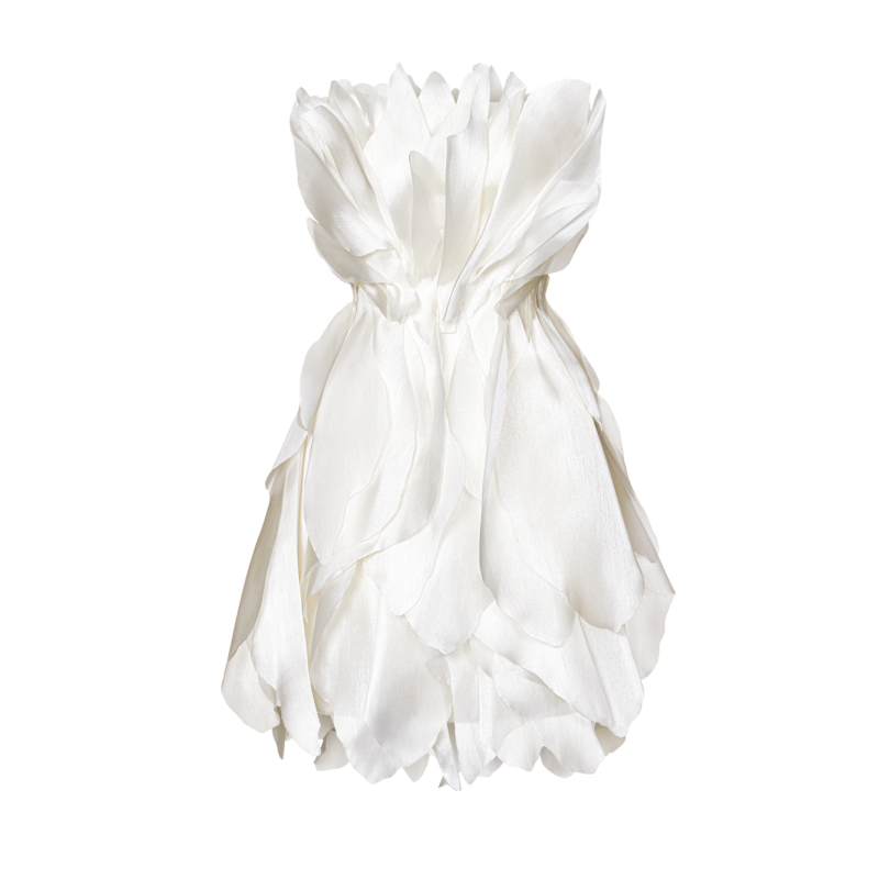Mini dress with petals