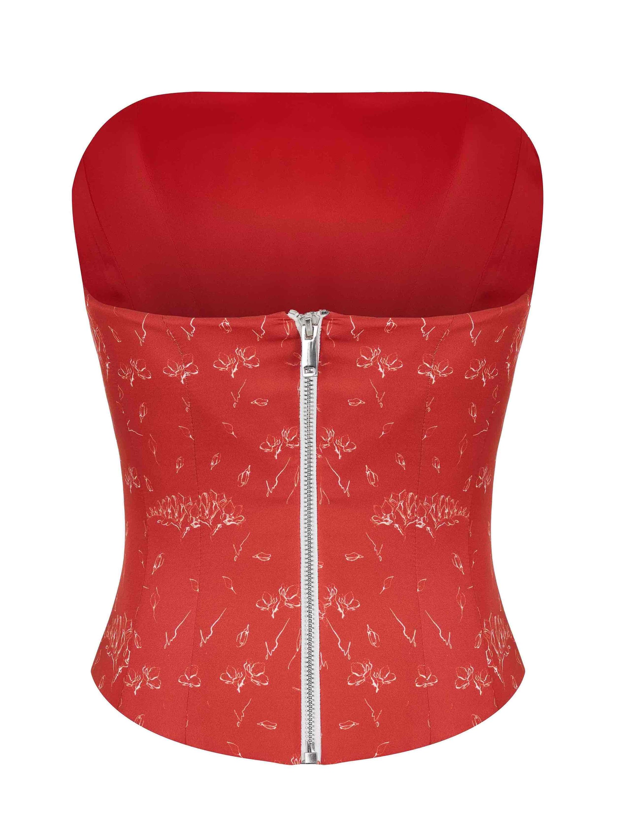 Satin corset top